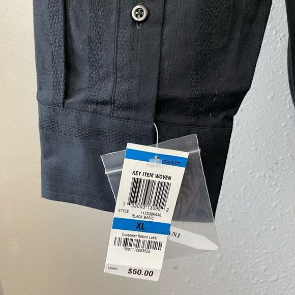 NWT Black Button Down Dress Shirt Size XL - Picture 5 of 6